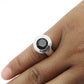Gift For Woman Cocktail Ring 925 Silver Natural Black Onyx Gemstone H28