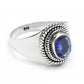 Oval Iolite Gemstone Friendship Day Band Promise New Ring Sterling Silver