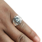 Sterling Silver Throat Chakra Blue Topaz Gemstone Ethnic Band Daughter Ring