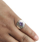 Natural Amethyst February Birth New Cocktail Sister Ring Sterling Silver