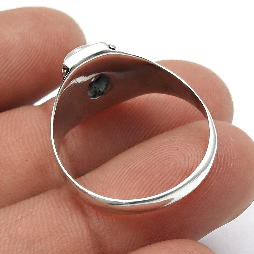 Natural Mystic Topaz Bezel Statement Promise Wife Band Ring Sterling Silver
