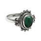 Oval Natural Emerald May Birth Band Promise Engagement Ring Sterling Silver