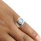 Natural Rainbow Moonstone 925 Silver Promise Engagement Band Ring Jewelry