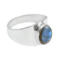 Labradorite Stone Solid Sterling Silver Bezel Engagement Band Ring Jewelry