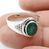 Green Onyx Stone Solid Sterling Silver Artisan Band Christmas Gift Promise Ring