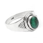 Emerald Gemstone 925 Solid Silver Elegant Promise Wife Band Engagement Ring