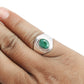 Natural Emerald Solid Sterling Silver Cocktail Birthday May Ring Jewelry