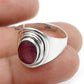 Natural Ruby Band Birthday Daughter Gift Ring Jewelry 925 Solid Silver