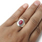 Natural Ruby Band Birthday Daughter Gift Ring Jewelry 925 Solid Silver