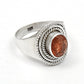 Natural Sun Stone 925 Solid Silver Women Gift Cocktail Ring