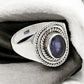 Natural Iolite Artisan Cocktail Ring 925 Solid Silver Jewelry