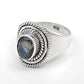 Natural Labradorite 925 Sterling Silver Women Gift Cocktail Ring Jewelry