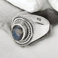 Natural Labradorite 925 Sterling Silver Women Gift Cocktail Ring Jewelry