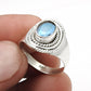 Natural Labradorite 925 Sterling Silver Women Gift Cocktail Ring Jewelry