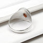 Carnelian Gemstone Solid Sterling Silver Bezel Handmade Ring