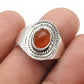 Carnelian Gemstone Solid Sterling Silver Bezel Handmade Ring