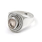 Oval Rose Quartz Gemstone Bezel Cocktail Wife Ring Jewelry 925 Solid Silver