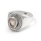 Oval Rose Quartz Gemstone Bezel Cocktail Wife Ring Jewelry 925 Solid Silver