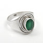 Green Onyx Gemstone 925 Solid Silver Engagement Cocktail Ring Jewelry