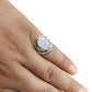 Rainbow Moonstone Solid 925 Sterling Silver Cocktail Ring Size 6