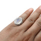 Rainbow Moonstone 925 Sterling Silver Bezel Band Ring Jewelry Size 6.5