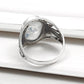 Rainbow Moonstone Bezel Cocktail Ring Jewelry 925 Sterling Silver