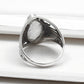 Rainbow Moonstone 925 Sterling Silver Cocktail Ring Size 7.5
