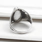 Rainbow Moonstone 925 Sterling Silver Cocktail Ring Size 7.5