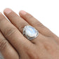 Rainbow Moonstone 925 Sterling Silver Handmade Ring Size 9.5