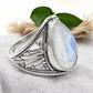 Rainbow Moonstone 925 Sterling Silver Handmade Ring Size 9.5