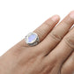 Oval Rainbow Moonstone Solid 925 Silver Crown Chakra Ring Size 7