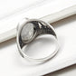 Oval Rainbow Moonstone Solid 925 Silver Crown Chakra Ring Size 7