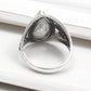 Rainbow Moonstone Sterling Silver Handmade Cocktail Ring Size 6.5