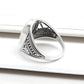 Solid 925 Sterling Silver Oval Shape Rainbow Moonstone Cocktail Ring Size 8.5