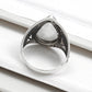 Natural Rainbow Moonstone Solid 925 Sterling Silver Ring Size 8.5
