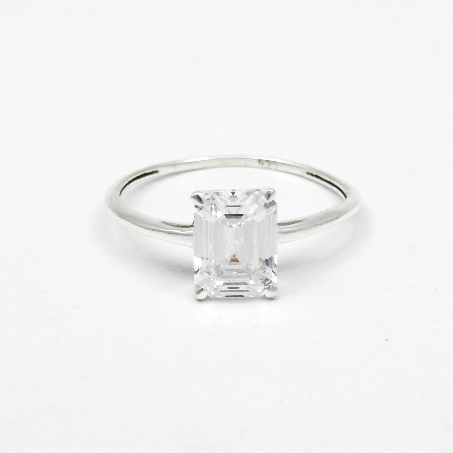 Wedding Ring White CZ 925 Sterling Silver Handmade Jewelry