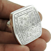 Genuine Solid 925 Sterling Silver Engraved Ring Classic Band for Men Women