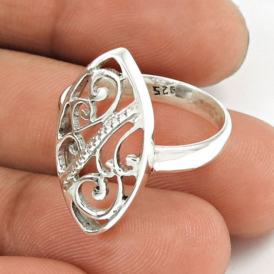 Authentic Solid 925 Sterling Silver Ring Minimalist Unisex Jewelry