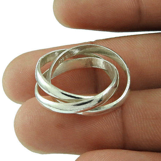 Unisex Solid 925 Sterling Silver Ring Timeless Classic Design