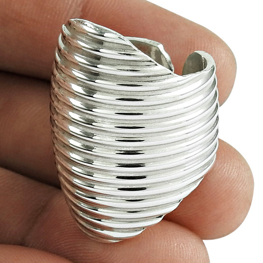 Solid 925 Sterling Silver Ring Plain Band Unisex Jewelry Gift