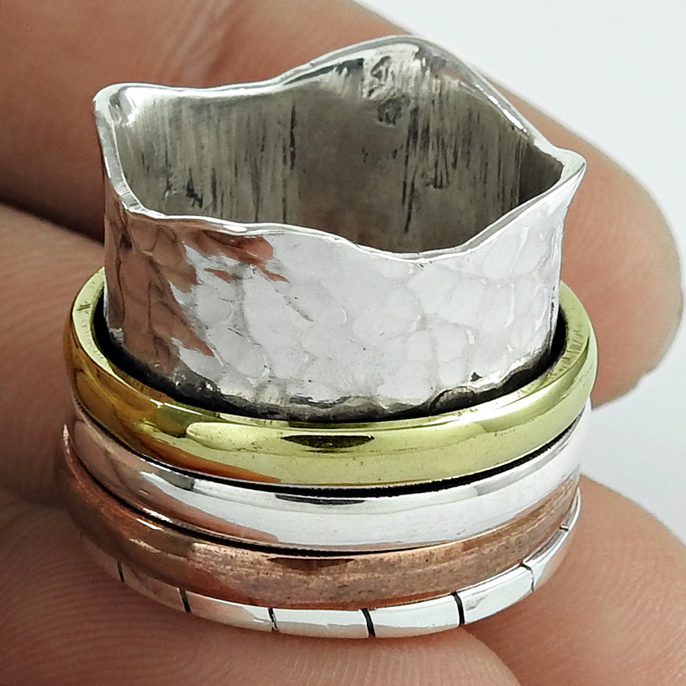 Solid 925 Sterling Silver Ring Stackable Plain Band for Women