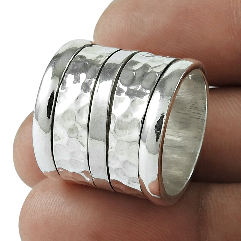 Solid 925 Sterling Silver Ring Classic Band Durable Jewelry