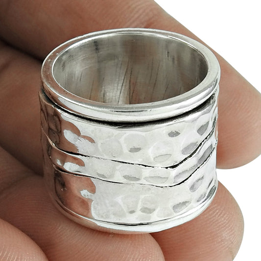 Solid 925 Sterling Silver Ring Artisan Handmade Jewelry Gift