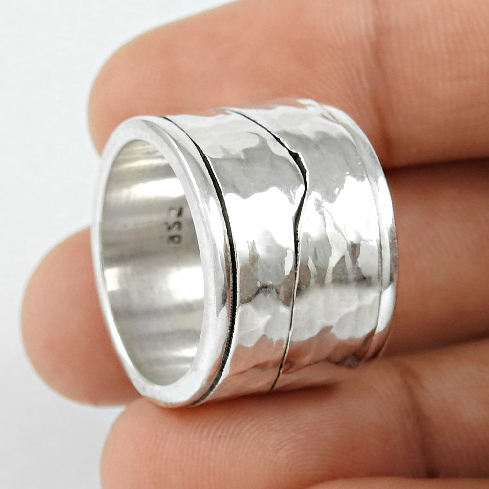 Solid 925 Sterling Silver Ring Vintage Style Timeless Everyday Wear