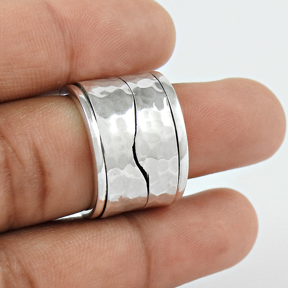 Solid 925 Sterling Silver Ring Vintage Style Timeless Everyday Wear