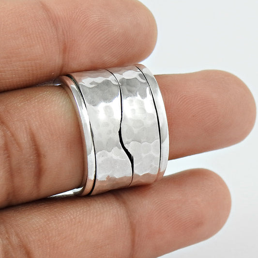 Solid 925 Sterling Silver Ring Vintage Style Timeless Everyday Wear