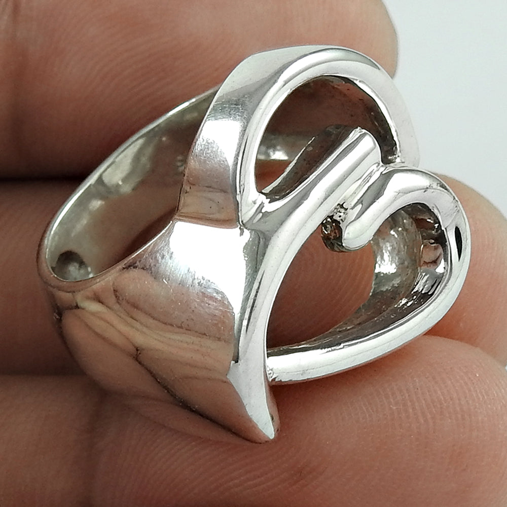 Authentic Vintage Solid 925 Sterling Silver Handmade Ring for Men Women