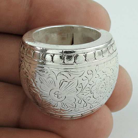 Vintage Solid 925 Sterling Silver Handmade Ring Elegant Antique Look