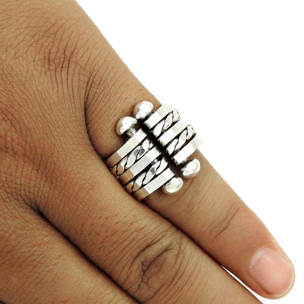 Solid 925 Sterling Silver Vintage Handmade Ring Unique Everyday Wear