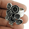 Solid Sterling Silver Handmade Ring Unique Artisan Unisex Oxidized Jewelry